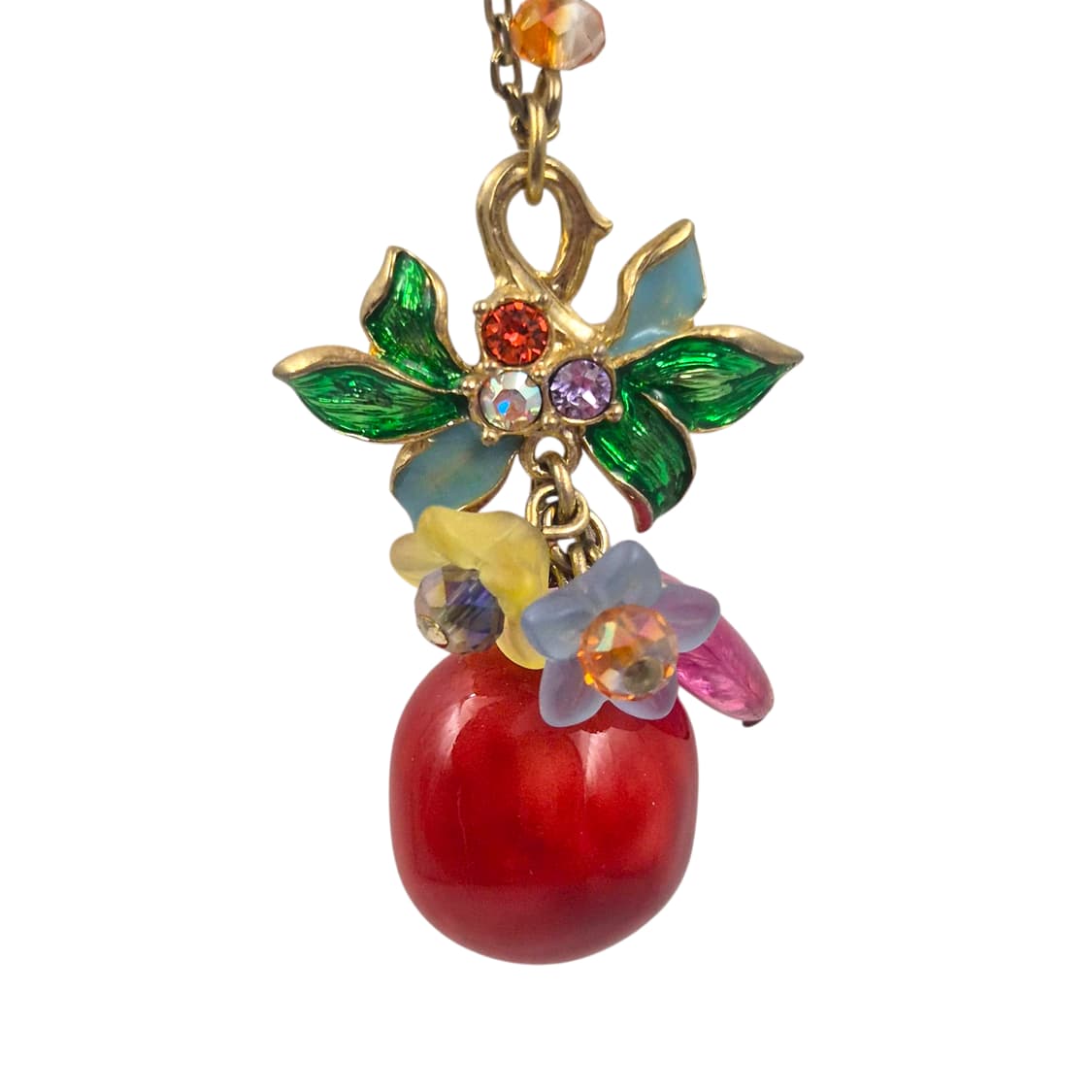 07s 안나수이 빅 체리&꽃잎 레이어드 목걸이 상품이미지1