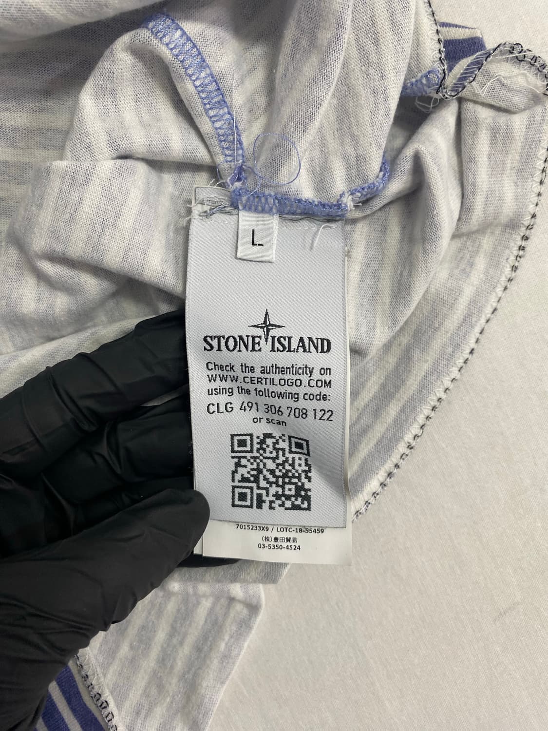 스톤아일랜드 마리나 스트라이프 반팔티 L 상품이미지6