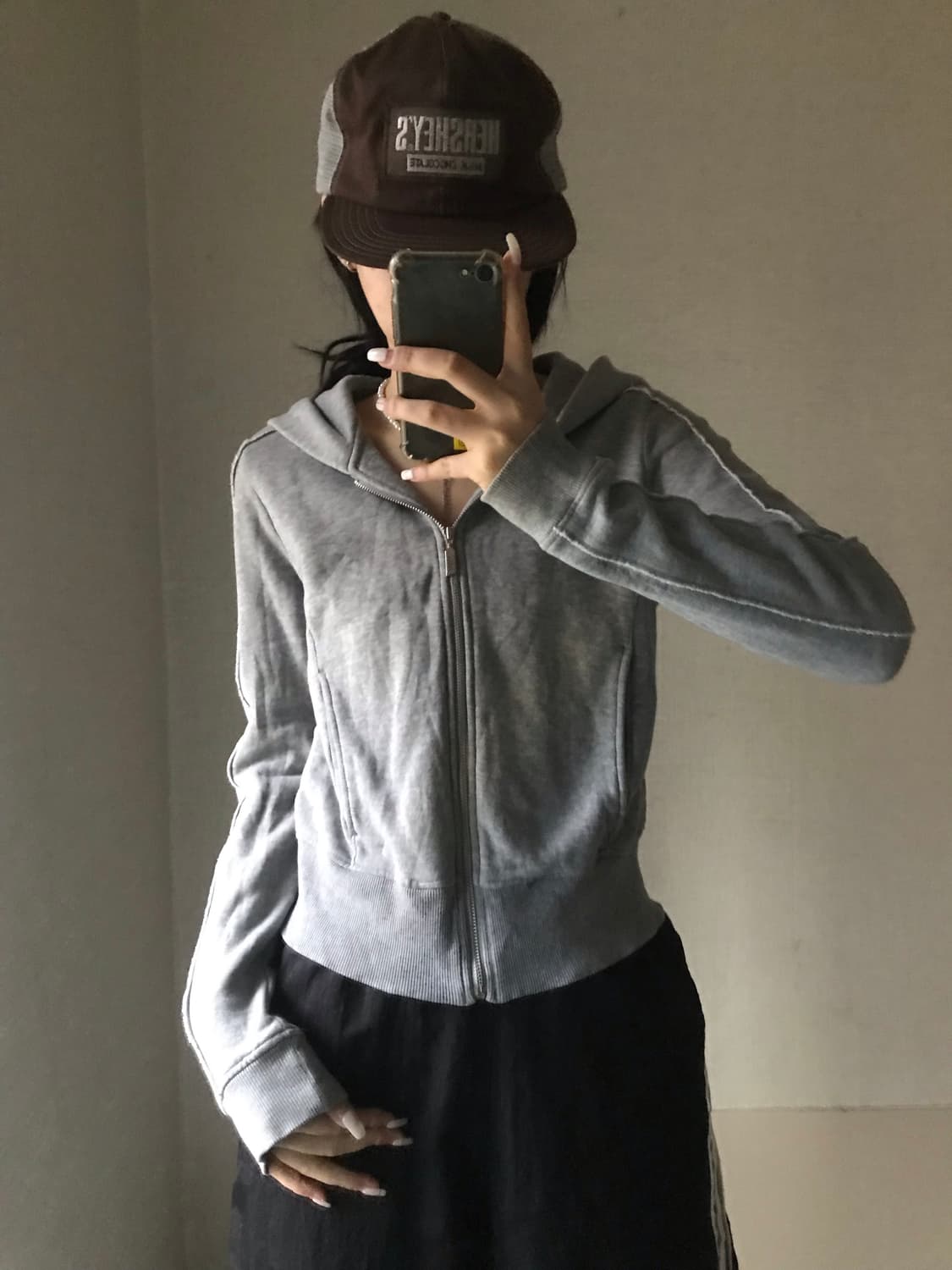 나이키 그레이 슬림핏 후드집업 상품이미지1