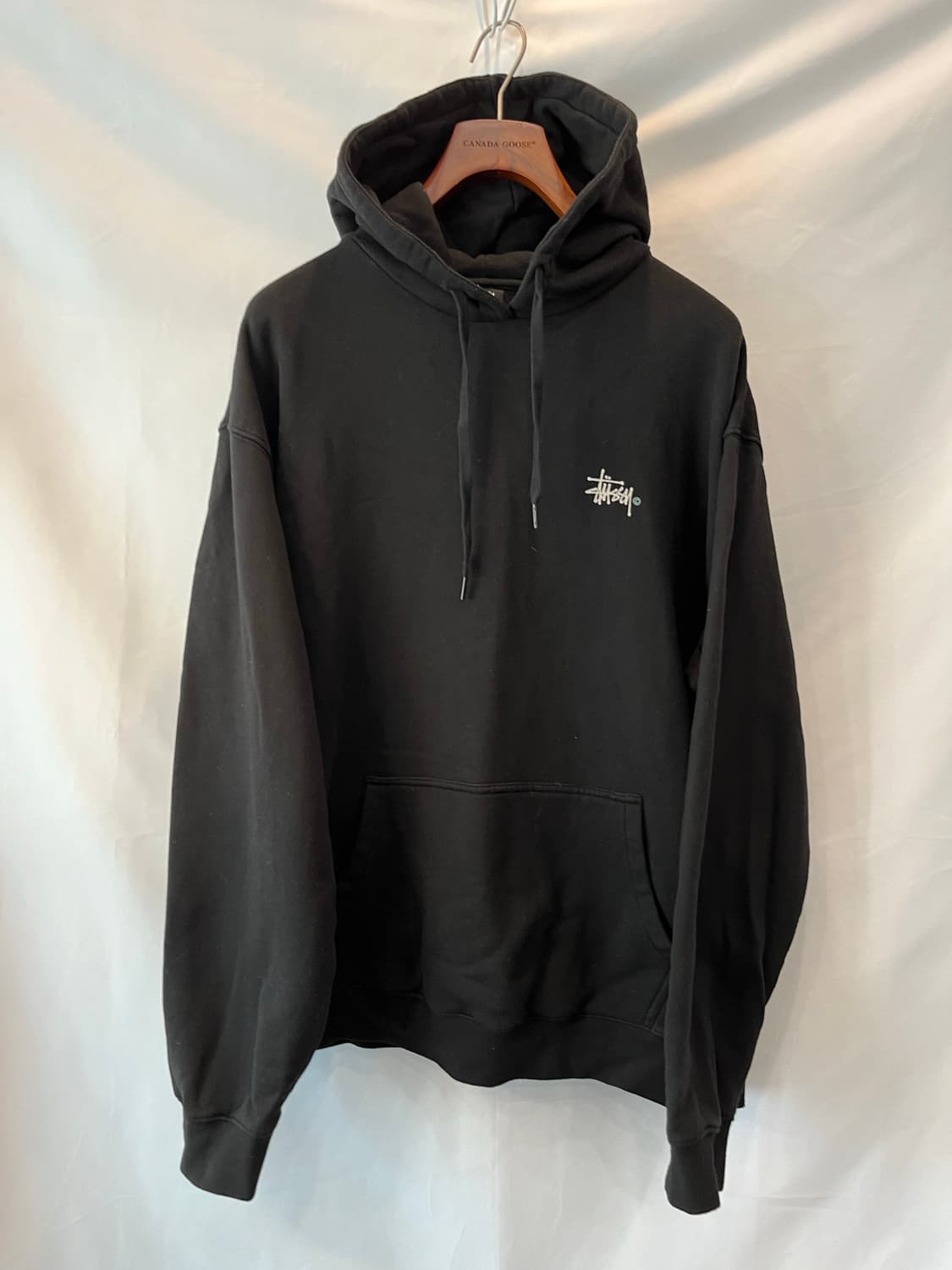 90s 빈티지 스투시 후디블랙 XL 상품이미지1