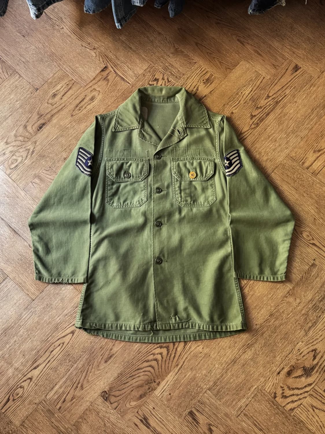 [S]60's 오리지널 U.S ARMY OG-107 밀리터리 셔츠 상품이미지1