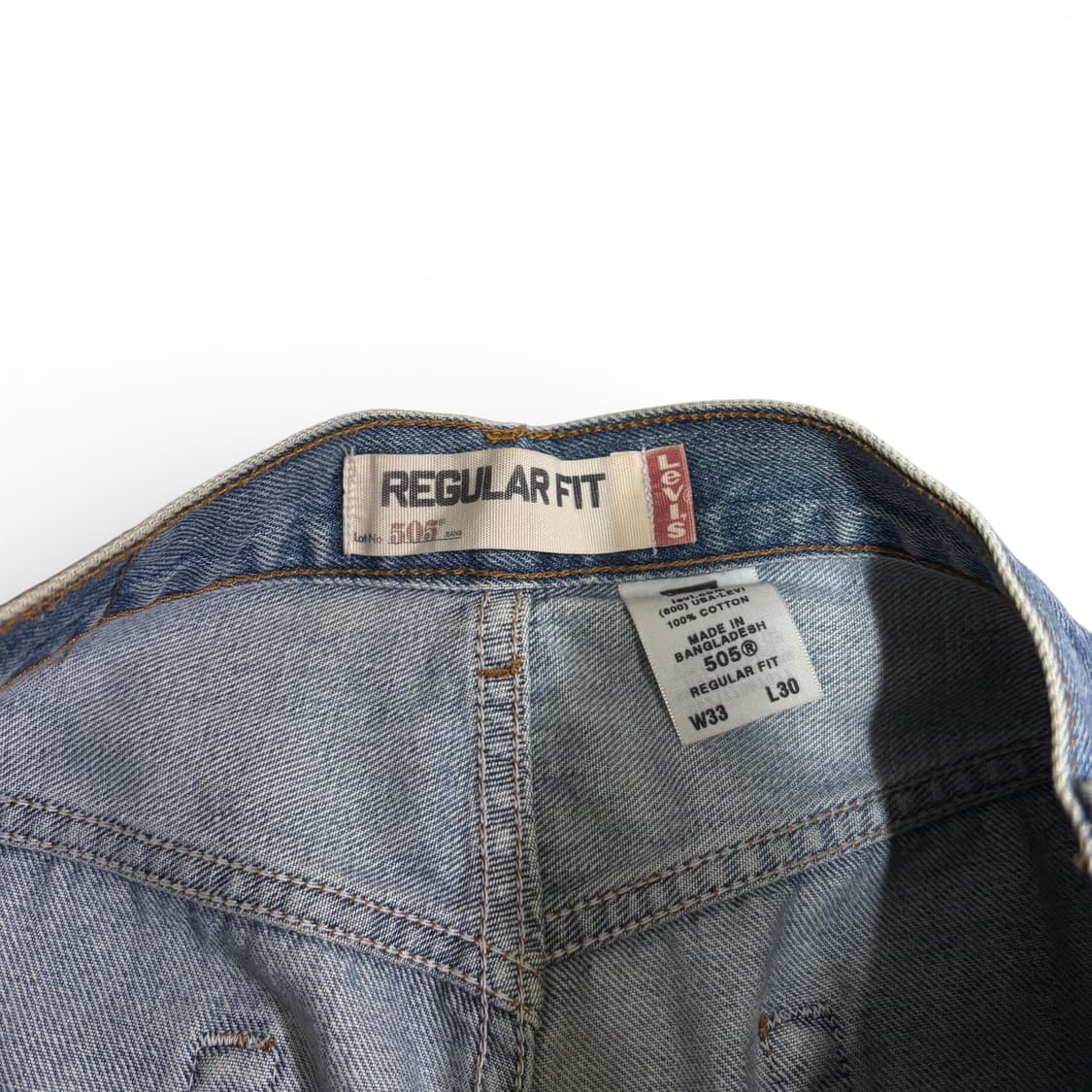 33 리바이스505 연청 레귤러핏 데님팬츠 상품이미지5