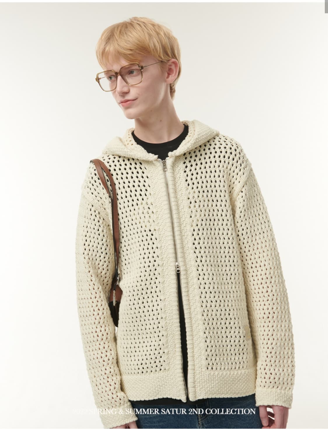 세터 헤비코튼메쉬후드집업니트 상품이미지1