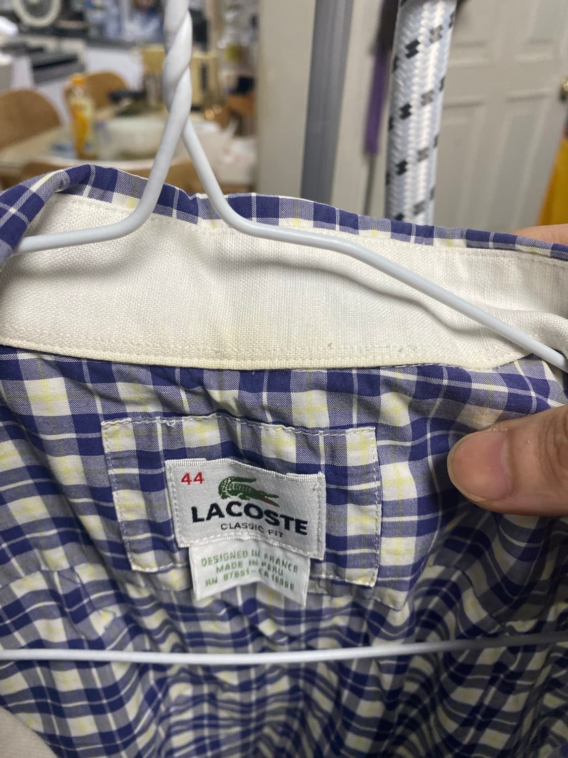빈티지 라코스테 체크 하프셔츠  상품이미지2