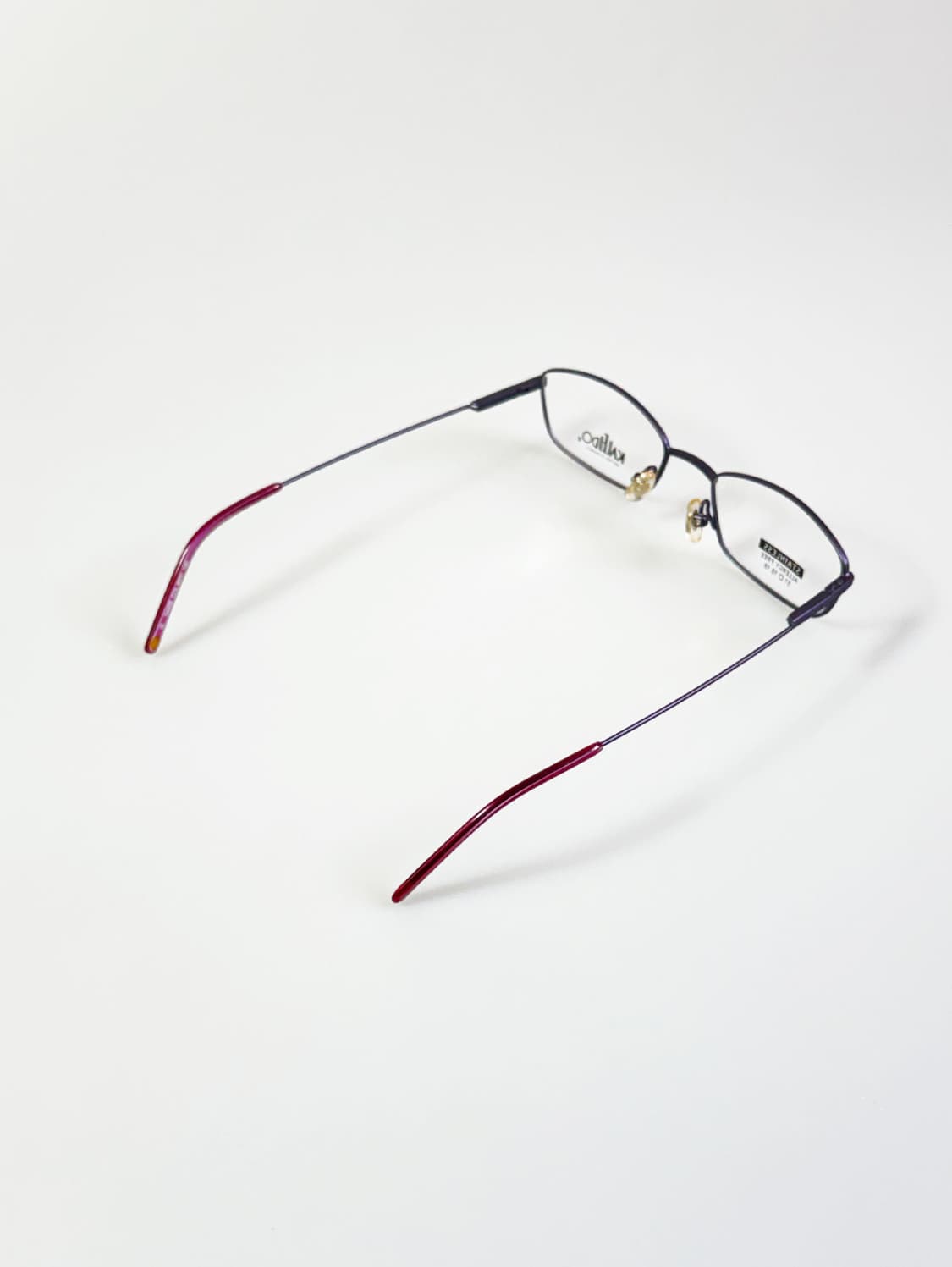 90s KALEIDO 맷 퍼플 슬림 스퀘어 메탈 빈티지 안경 상품이미지4