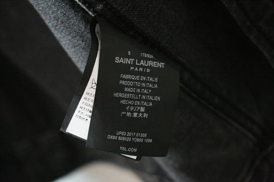 SAINT LAURENT 생로랑 블랙 그레이 데님 자켓 상품이미지6