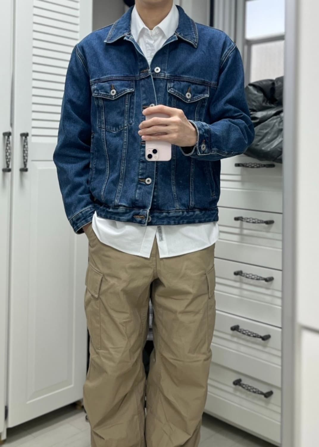 무탠다드 릴렉스드 데님 청자켓L [미디엄 인디고] 상품이미지6