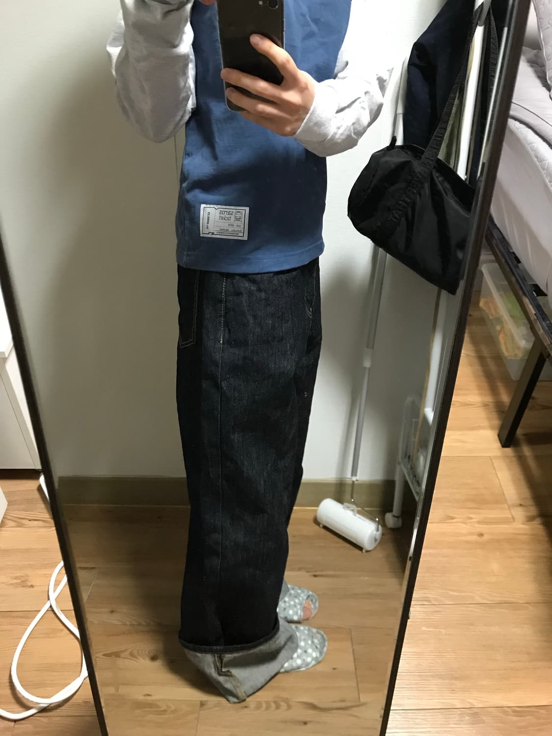 생지 롤업 데님팬츠 상품이미지3