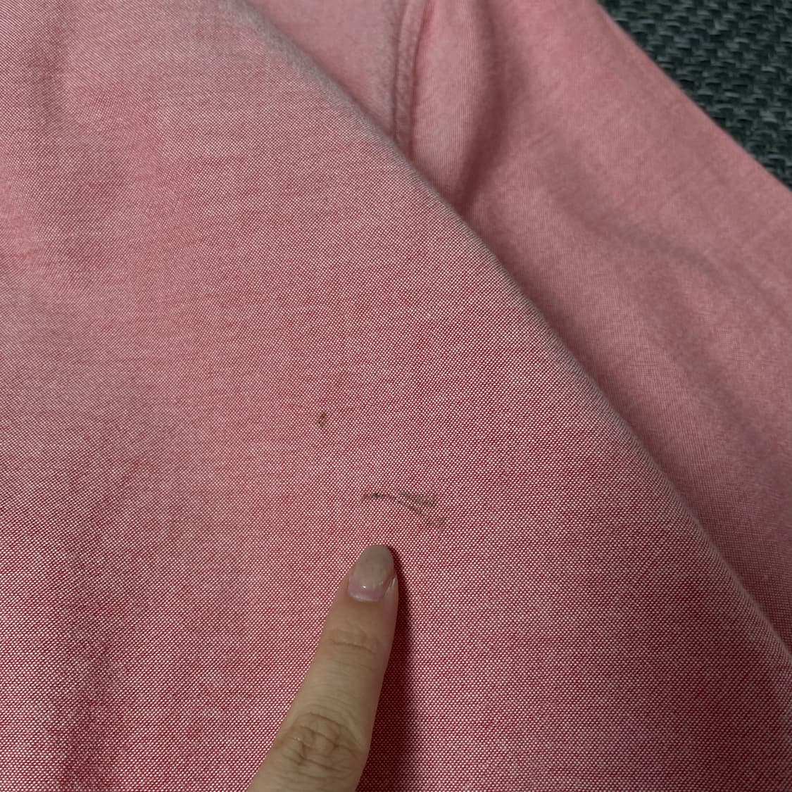 라코스테 자수로고 핑크 긴팔 셔츠 슬림핏 L 상품이미지7