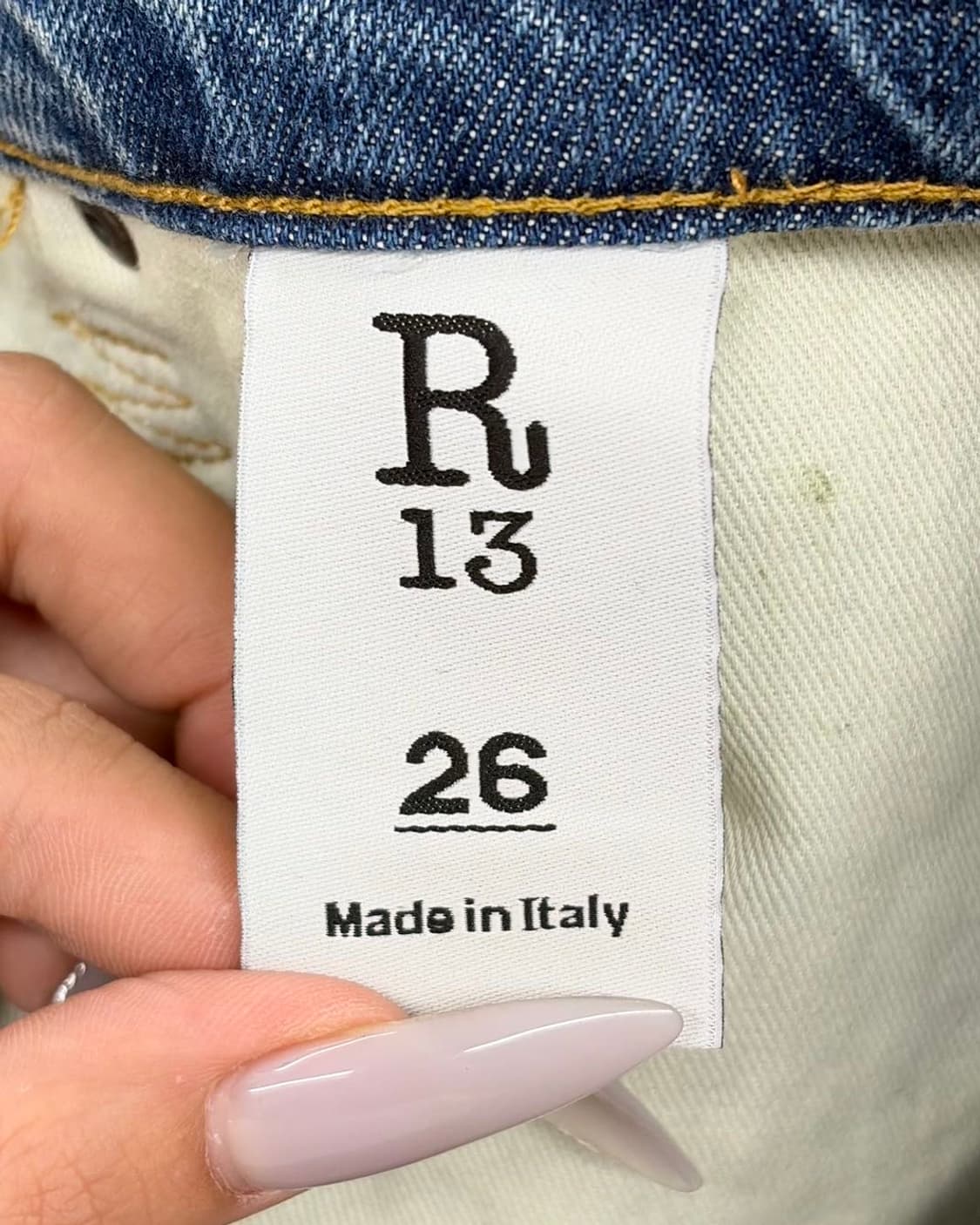 r13 워싱 클래식 블루 데님 팬츠  상품이미지8