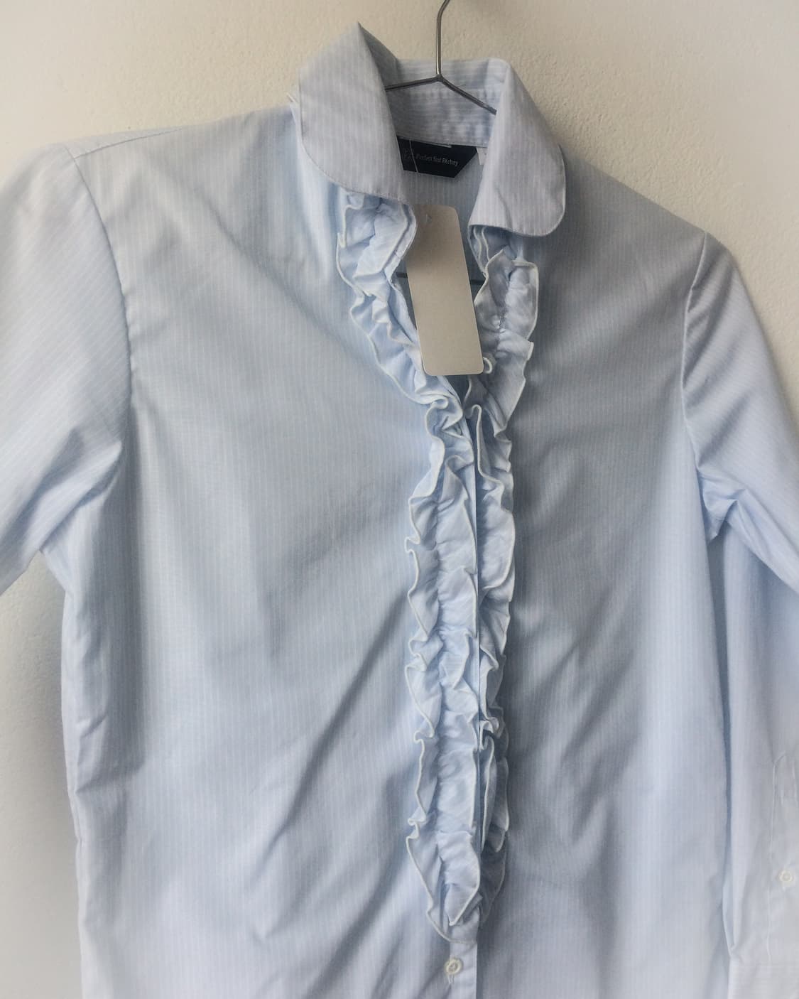 Frill stripe pattern shirt 상품이미지4