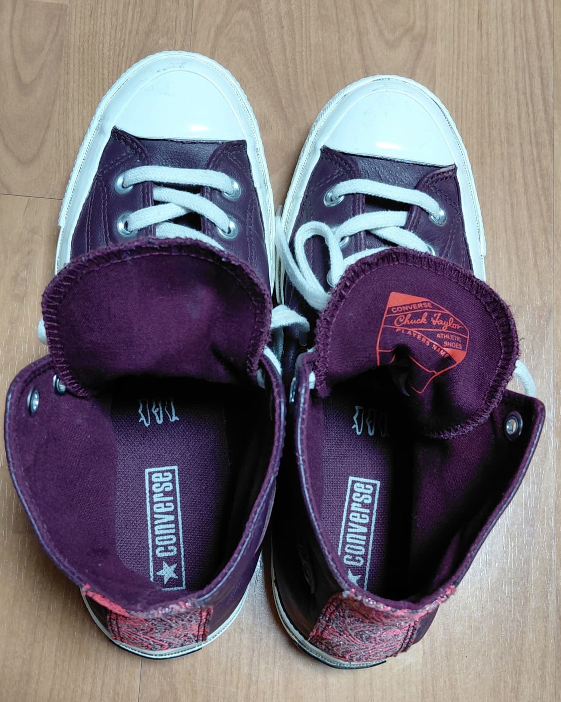 컨버스 척 테일러 올스타 스니커즈 70 하이 버건디 250mm 상품이미지7