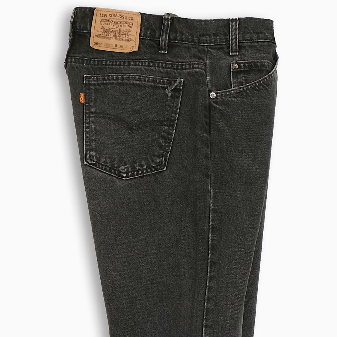 리바이스 505 오렌지탭 흑청 90s USA 35 인치 OR5053369 상품이미지5