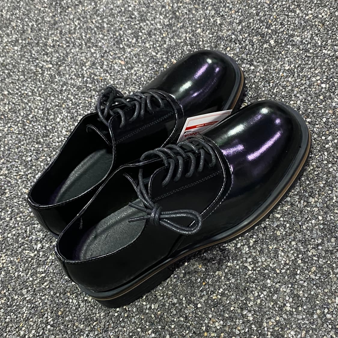 빈티지 스퀘어 유광 블랙 로퍼 B4138 상품이미지2