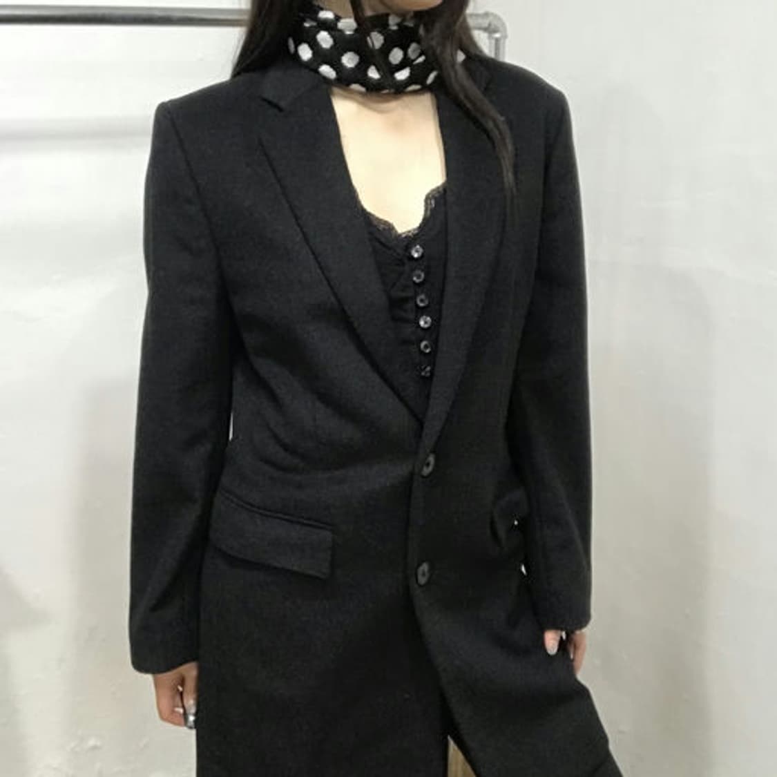  빈티지 모던 도트 패턴 스카프 상품이미지4