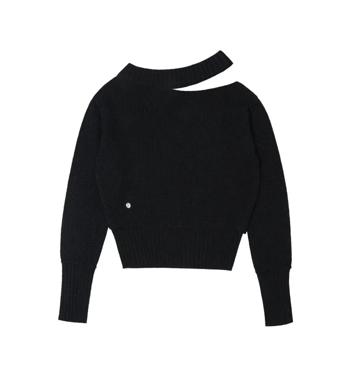 보헤미안서울 넥 컷아웃 슬림핏 니트 상품이미지1