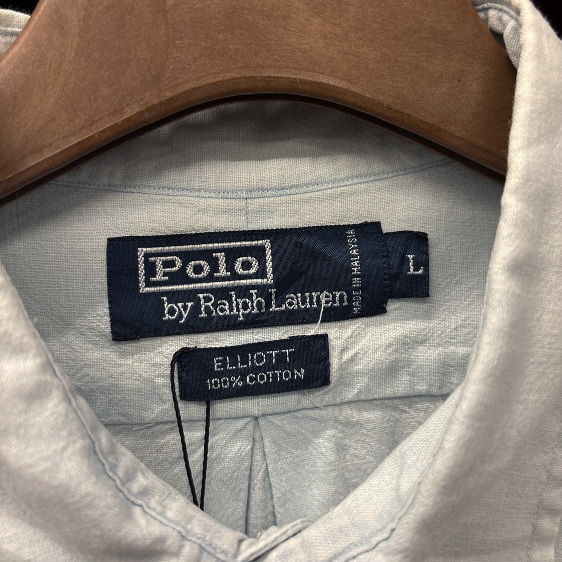 90s 폴로 랄프로렌 Elliot 라인 샴브레이 워크 셔츠 N1007 상품이미지8