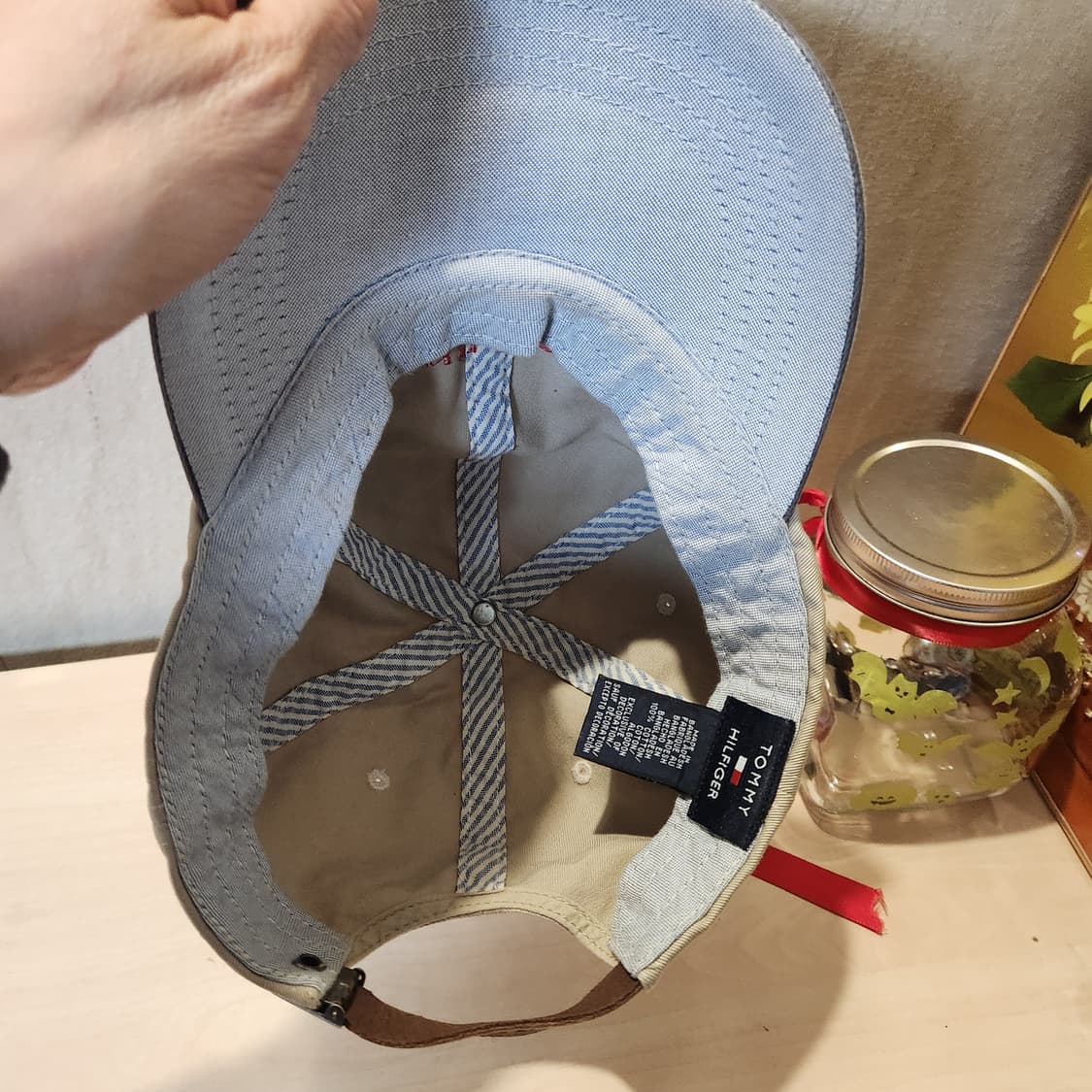 TOMMY HILFIGER 베이지 볼캡 | 레더 스트랩 클래식 캡 상품이미지5