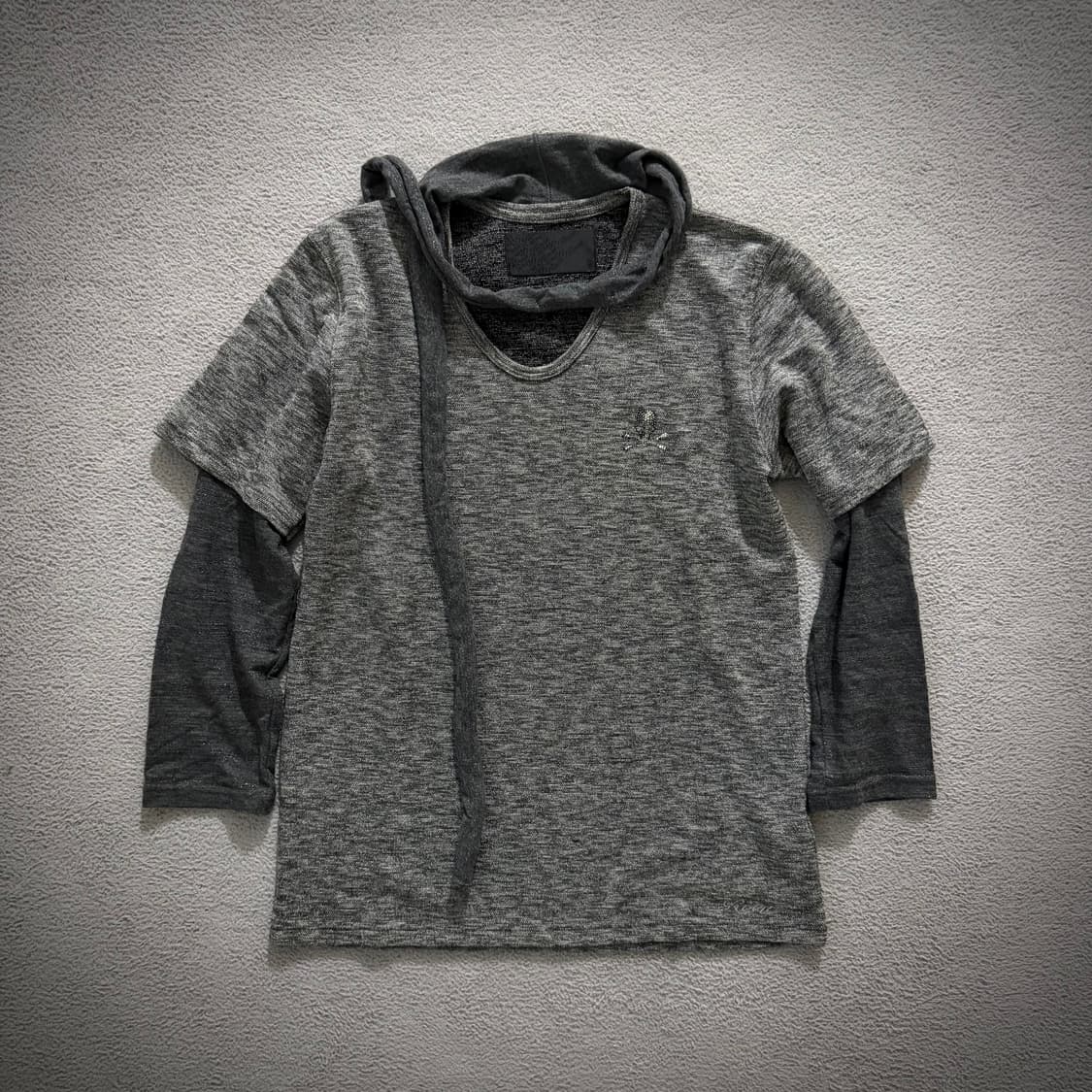 Roen scarf layered 3/4 sleeve 상품이미지1