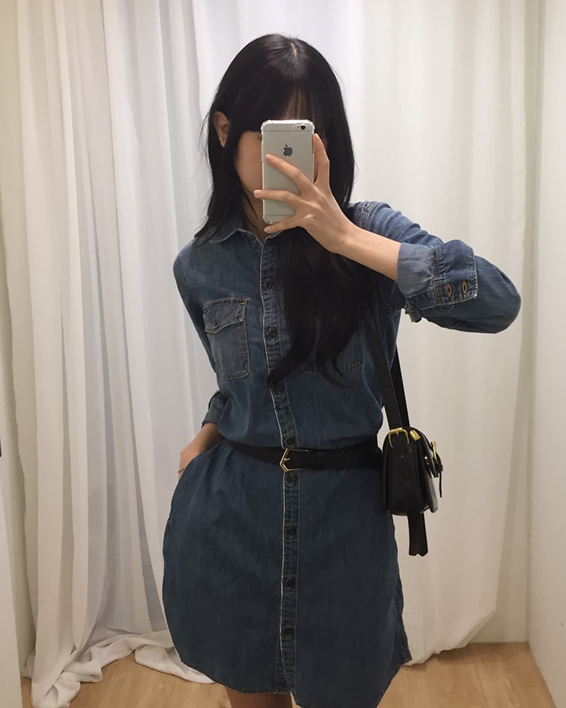 Women GAP Denim Dress 95 상품이미지3