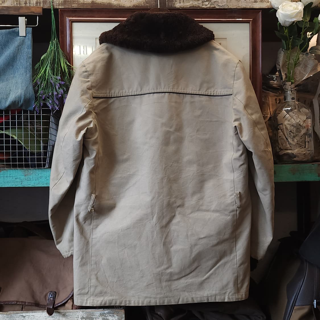 70s 프랑스 매키노 코트 반스토머 랜치코트 카키 52 상품이미지2