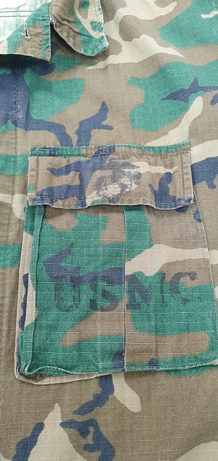 미군 오리지널 RDF 퍼티그 자켓 ERDL 패턴 M-R ('81년도) 상품이미지4