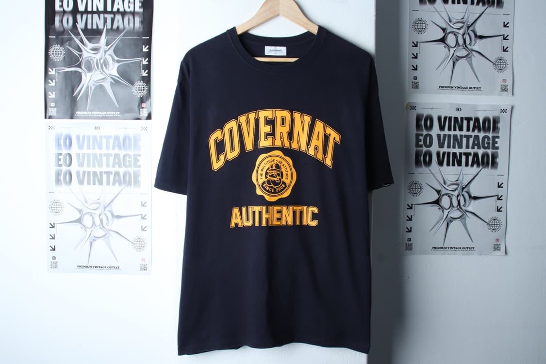 (L-XL) 커버낫 반팔 티셔츠 빅로고 네이비 올드스쿨-7B57 상품이미지2