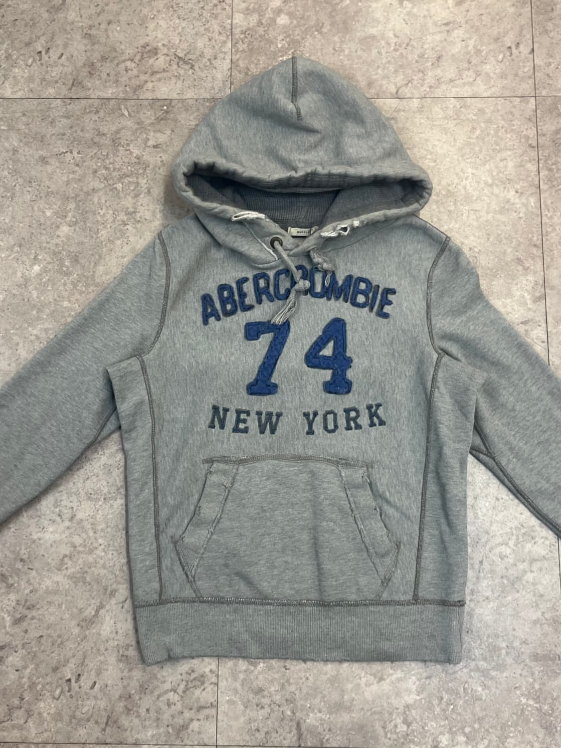 아베크롬비 기모 후드티 그레이 S #csz4165 상품이미지4