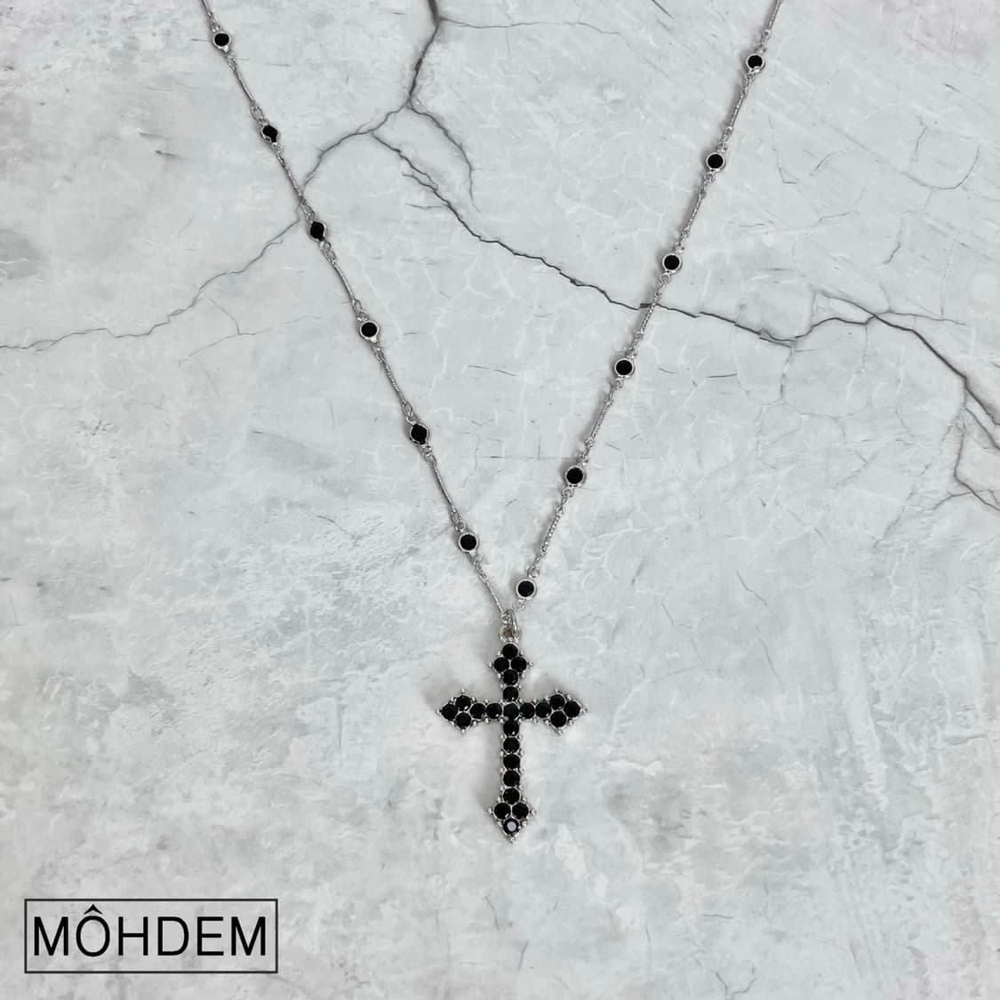 [Unisex] 원석 크로스 체인 목걸이 상품이미지3