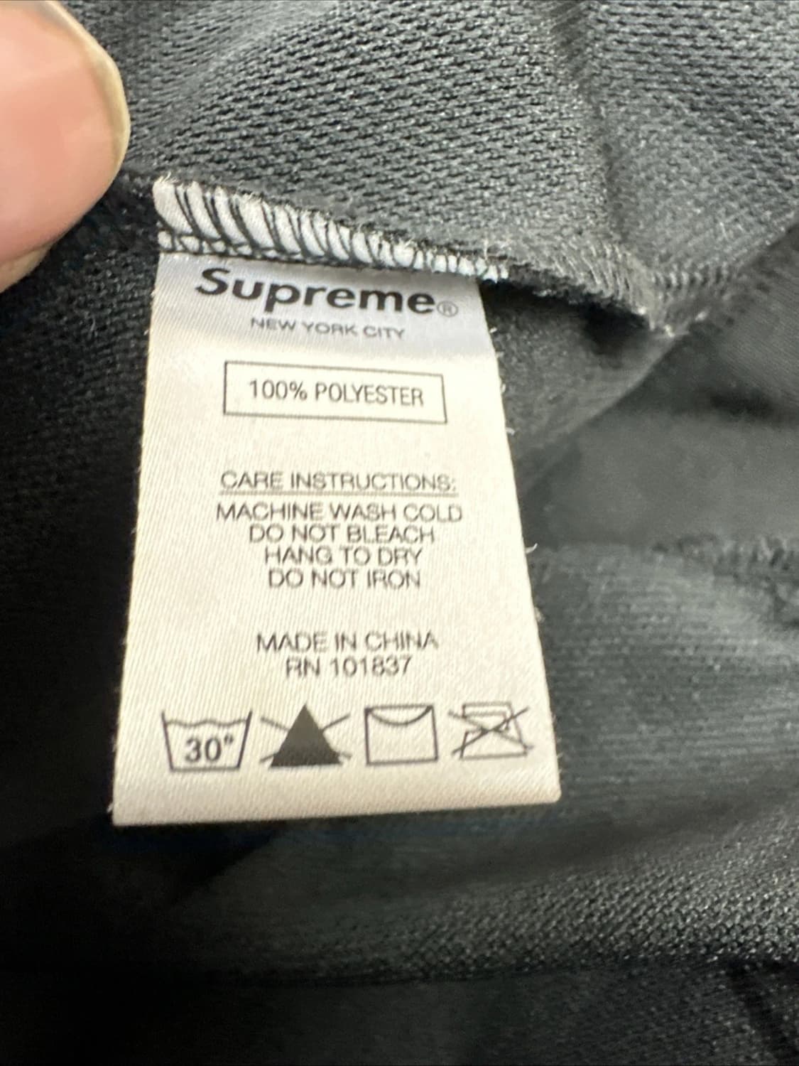 19FW 슈프림 크라운 트랙 자켓 블랙 상품이미지4