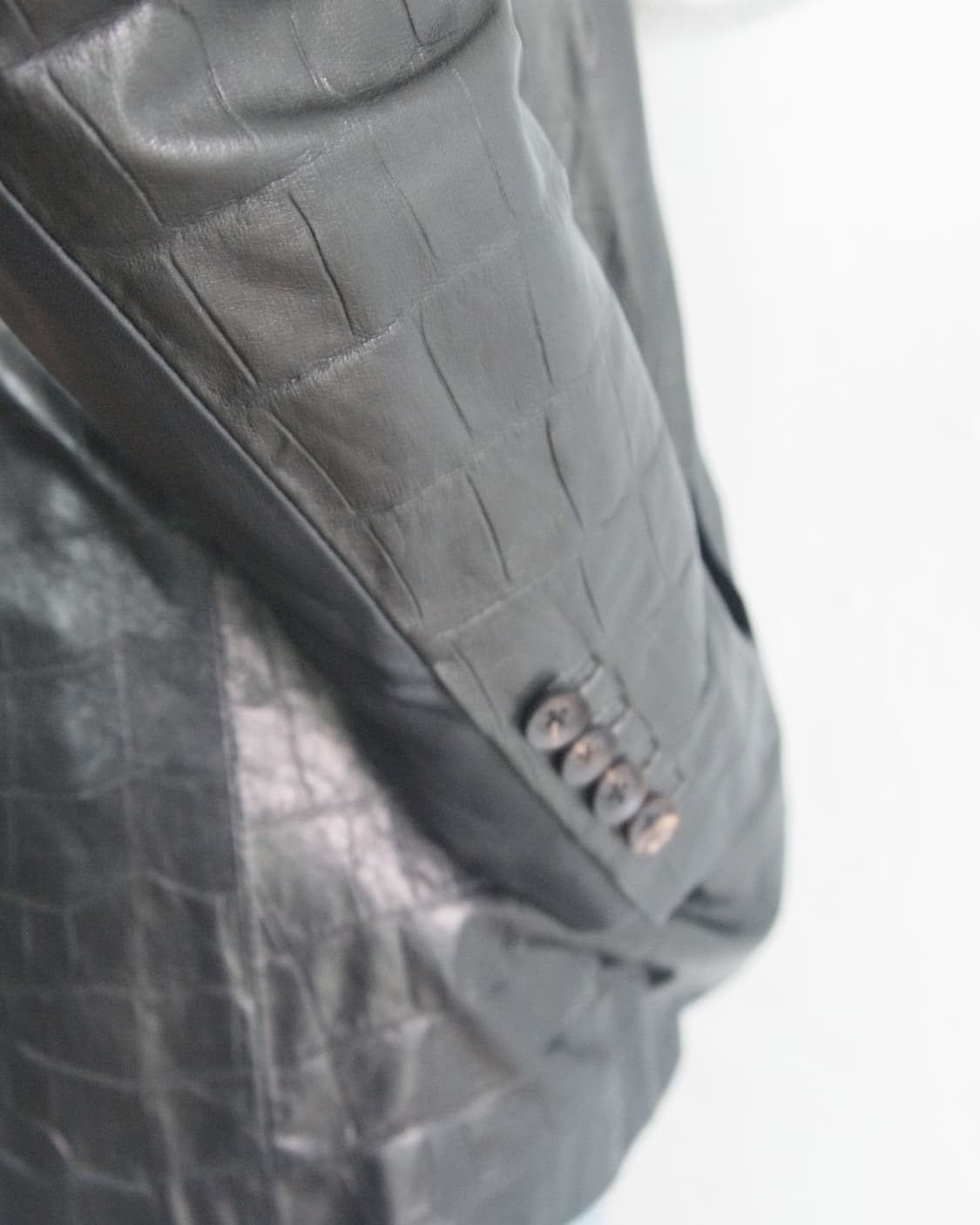 90’s men’s tenoras 크로코 레더 블레이져 상품이미지5