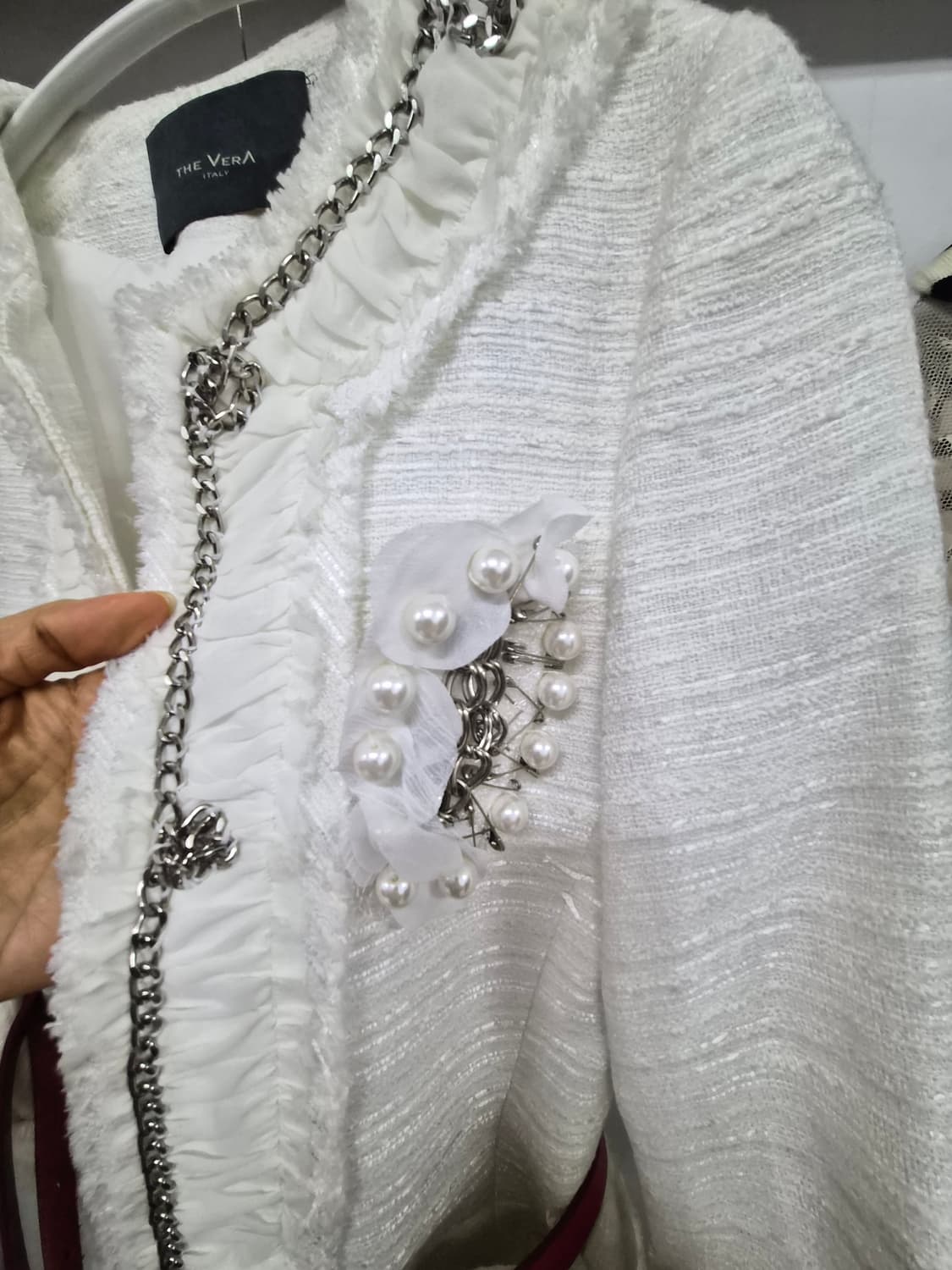 이태리 더베라 체인 트위드 자켓 상품이미지4