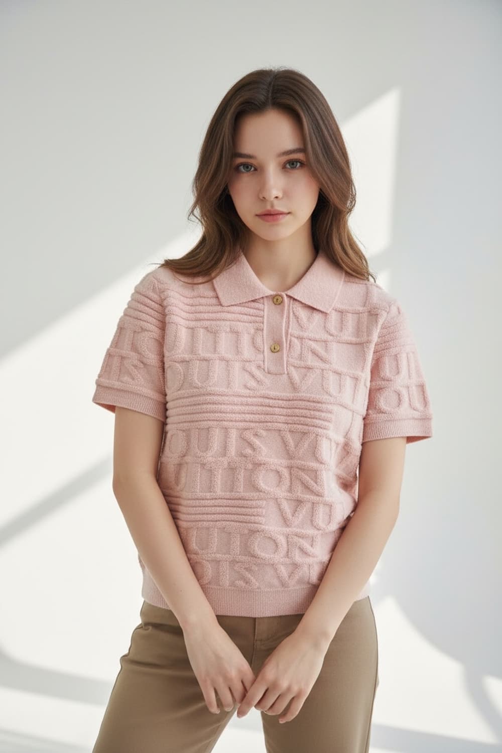 루이비통 여성 텍스처 페리 폴로 니트(S) 상품이미지1