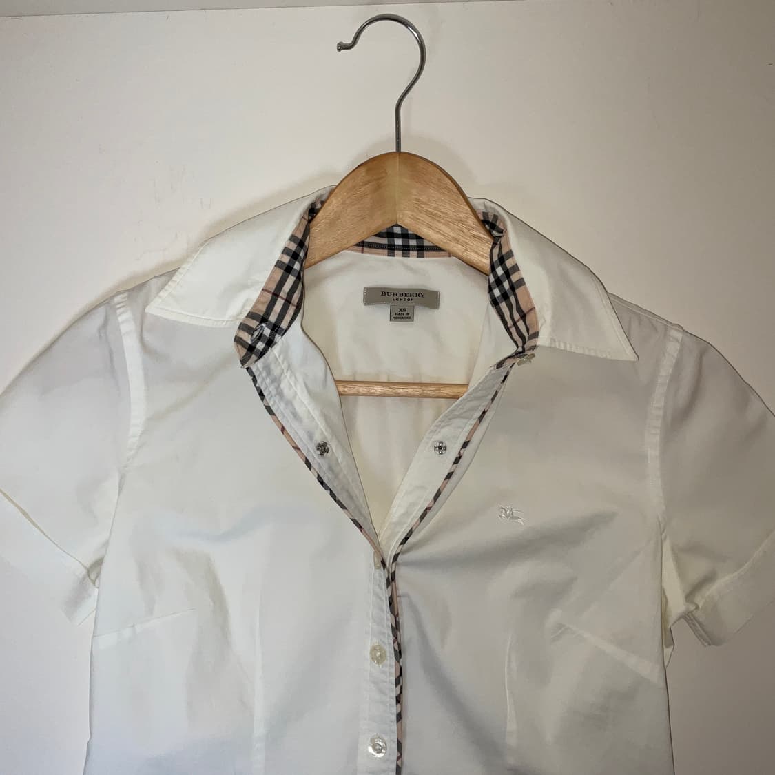 [Burberry] White Short Sleeve Shirt 상품이미지3