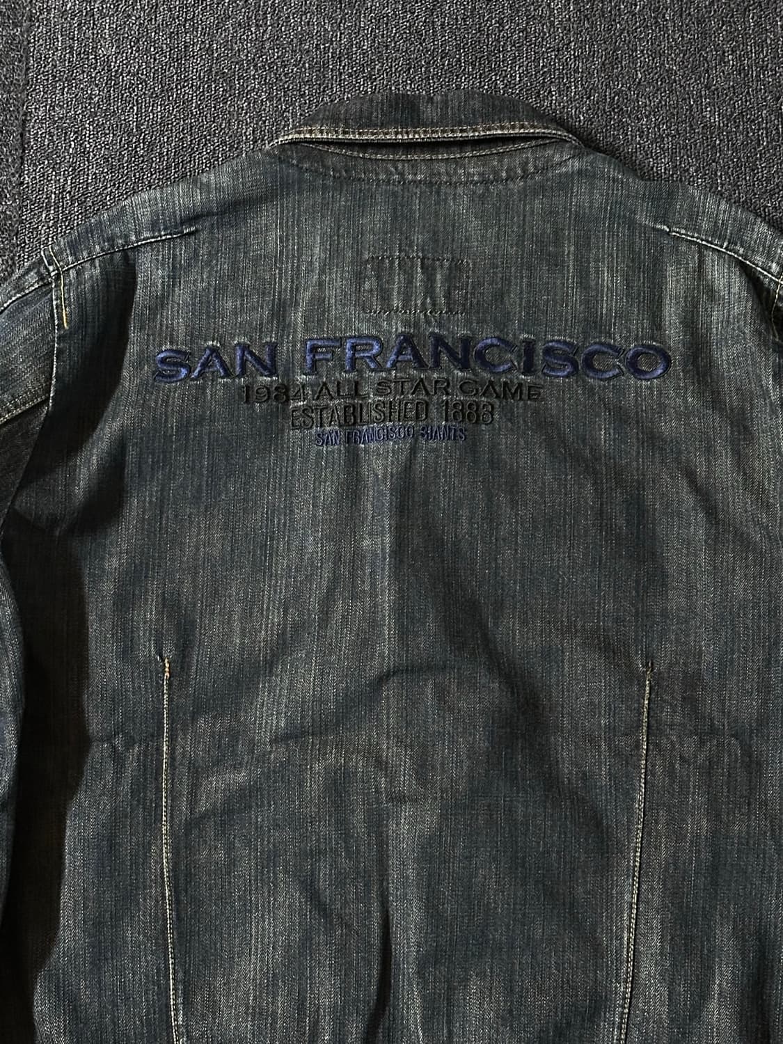 MLB 빈티지 데님 자켓 샌프란시스코 자이언츠 SF 로고 상품이미지3