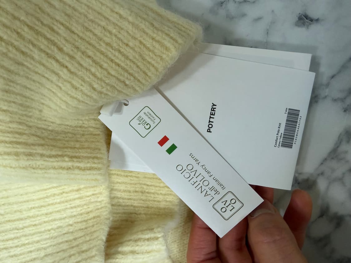 포터리 옐로우 니트 3사이즈 새상품 상품이미지3