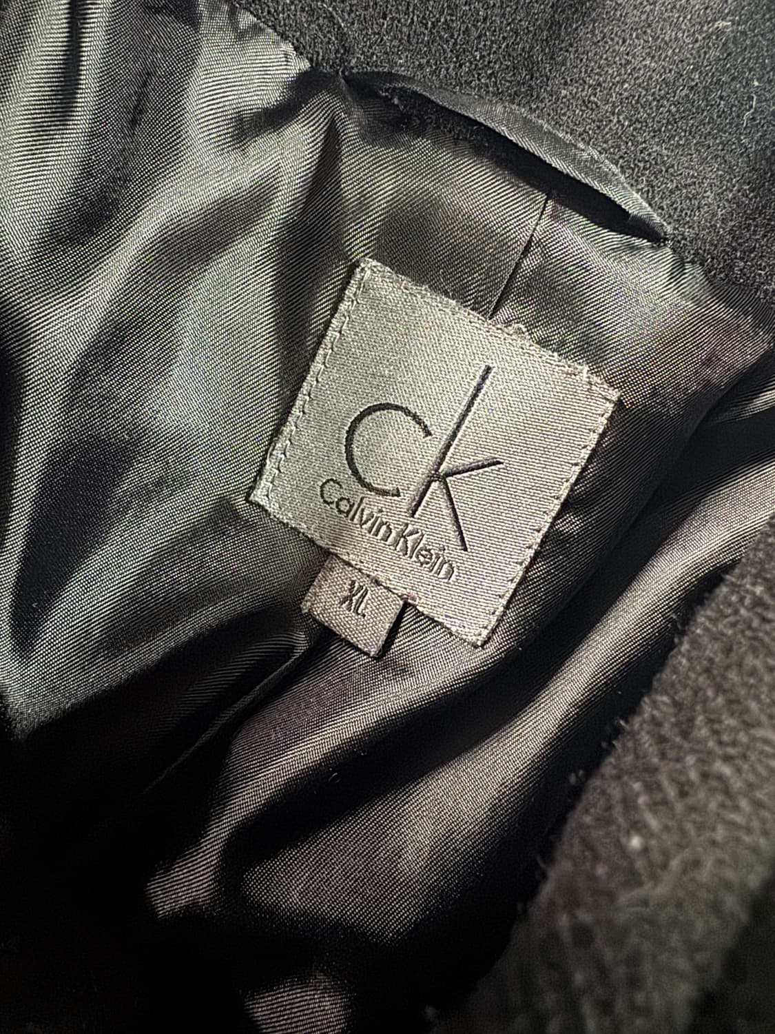 캘빈클라인 모직 미니멀 집업 울 코트 블랙 m~L 상품이미지3