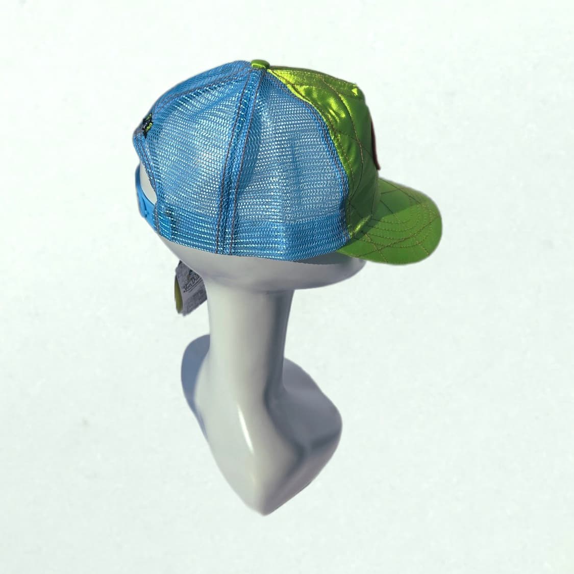 본더치 트러커캡 새틴네온그린x메쉬블루 y2k 상품이미지4