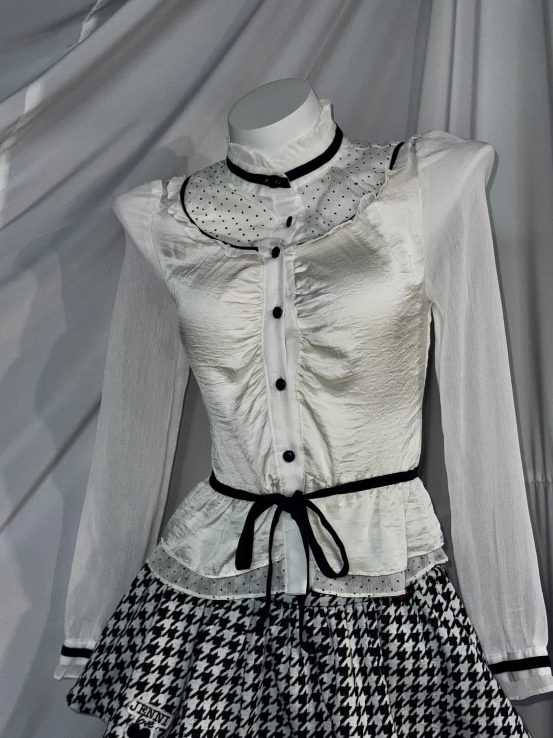 무채색 그레이 공겜여주깔 프레피 코디세트 상품이미지5