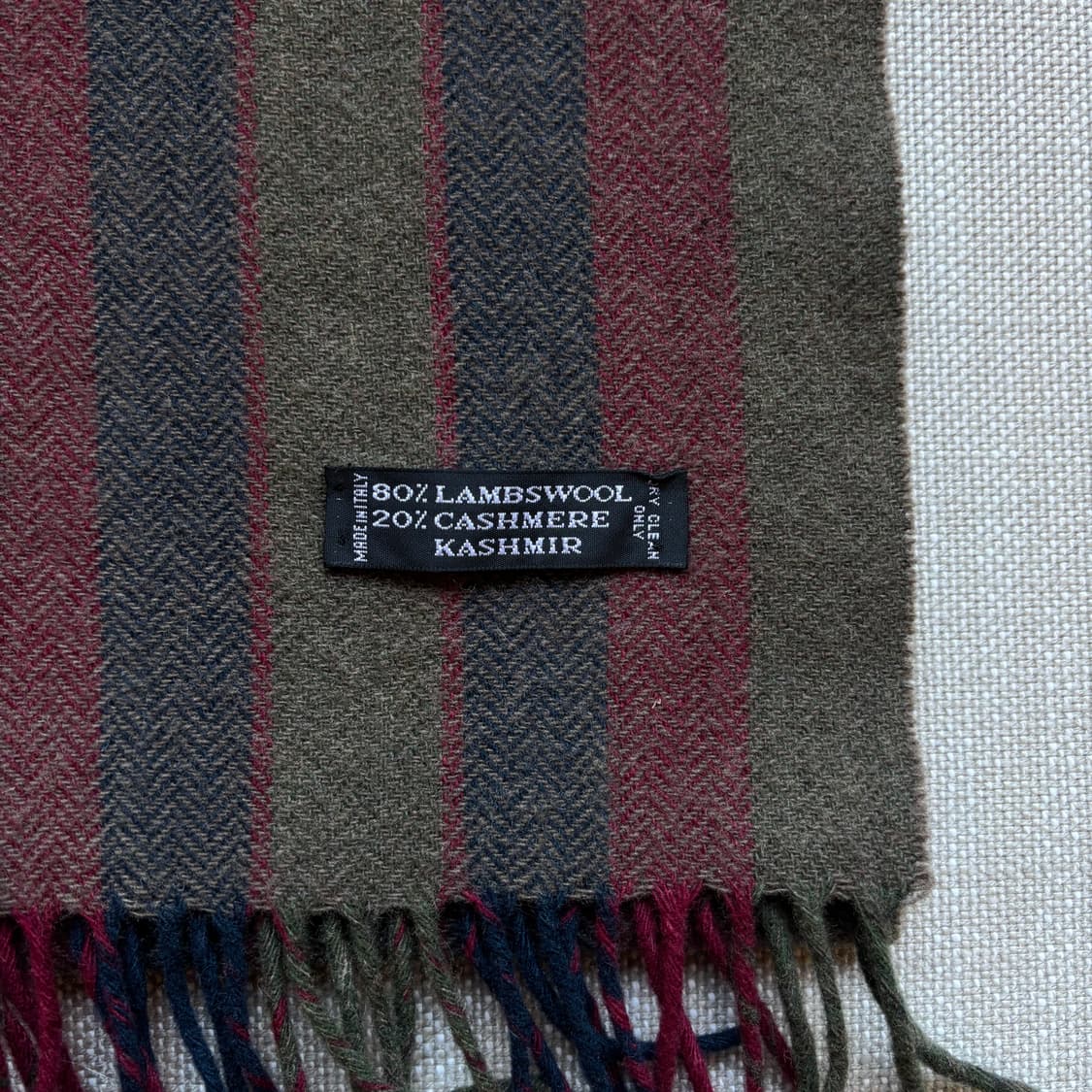지방시 스트라이프 캐시미어 울 머플러 made italy 상품이미지8