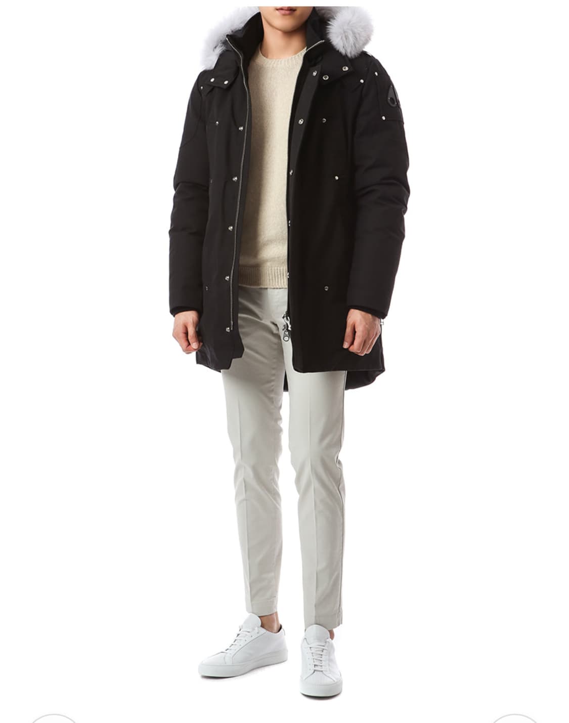 정품 무스너클 스틸링 화이트퍼 남성 패딩 블랙 M/M 상품이미지1