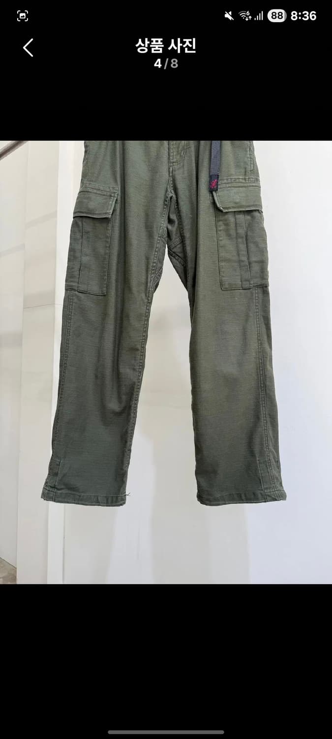 그라미치 카고바지 올리브 30 상품이미지4