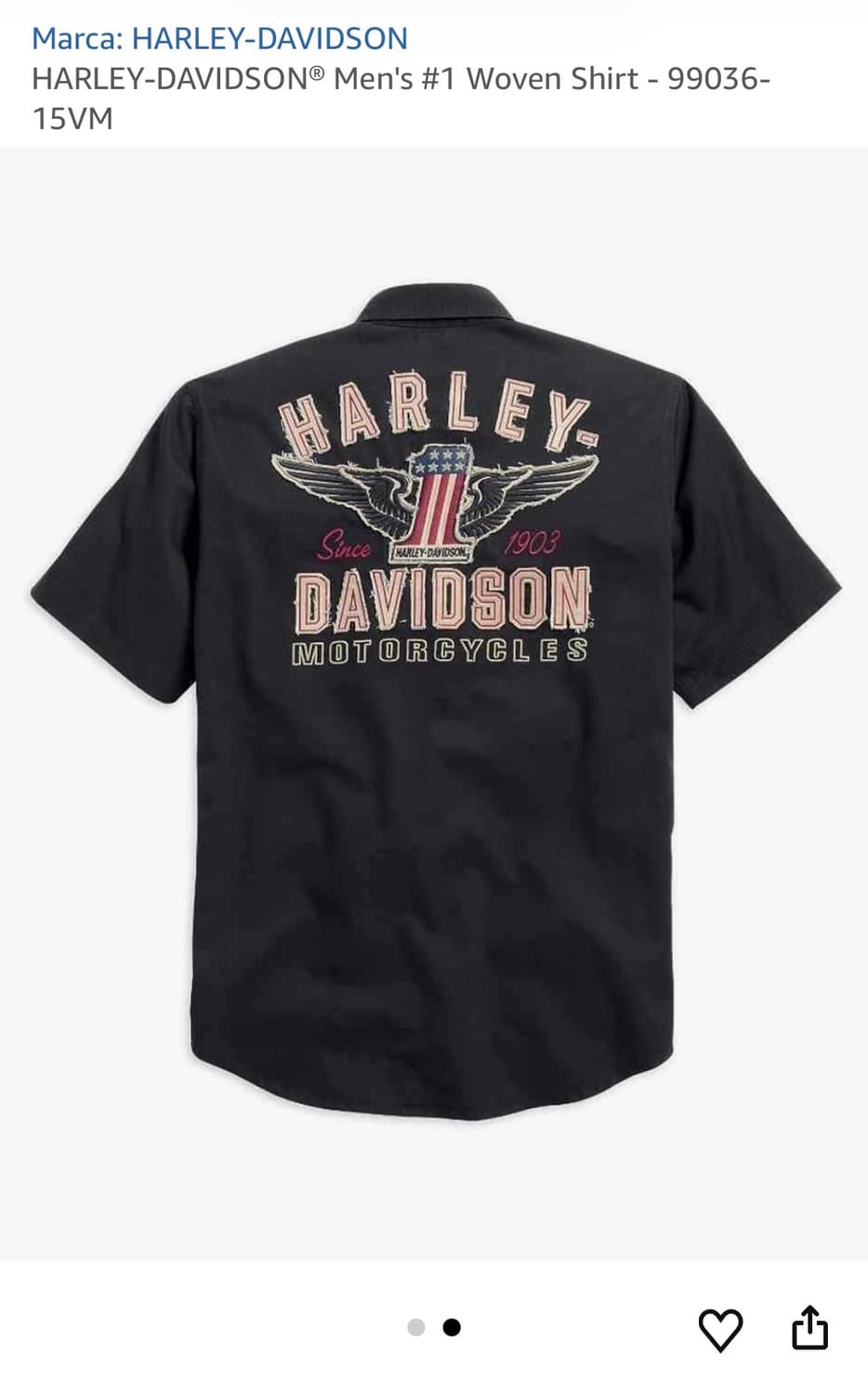 할리데이비슨 반팔 셔츠 L 상품이미지5