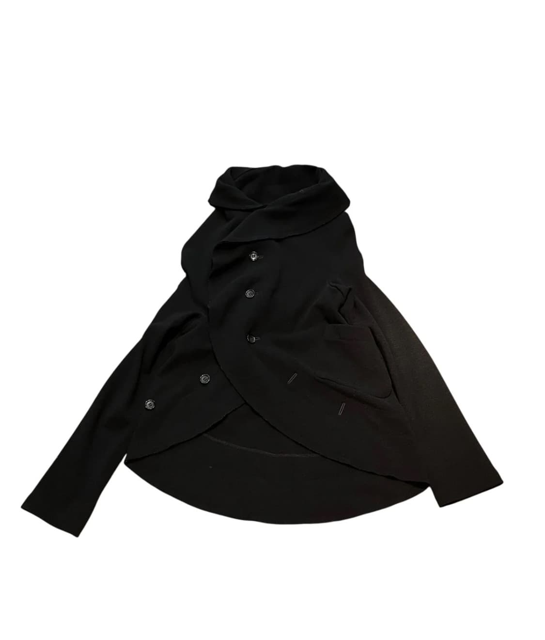 comme des garcons 비대칭 드레이프 가디건 블랙 상품이미지1