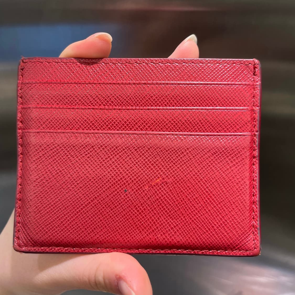 프라다 카드지갑 레드 상품이미지2