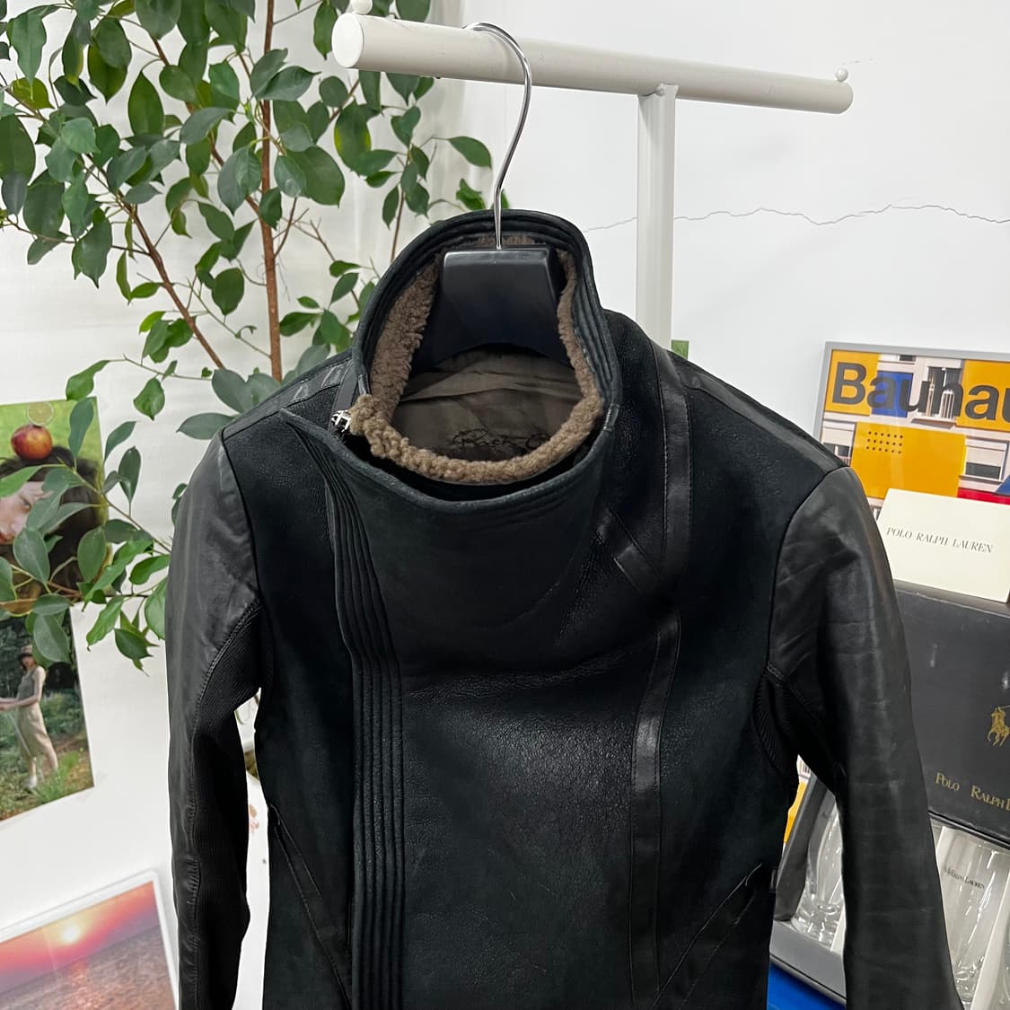 릭오웬스 우먼 시어링 무스탕 가죽자켓 38 상품이미지2