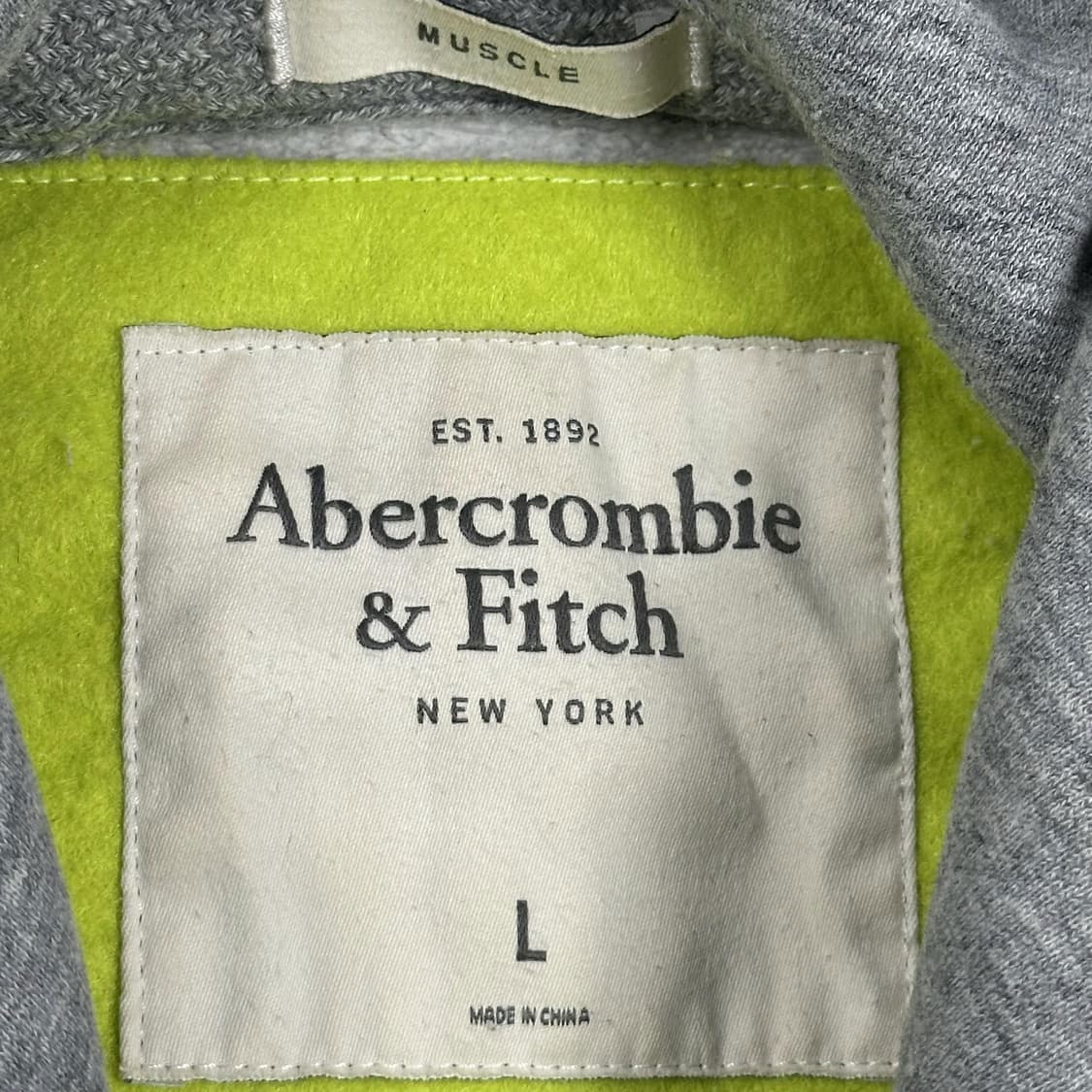 아베크롬비 뉴욕 피치 그레이 후드티 (L) 상품이미지6