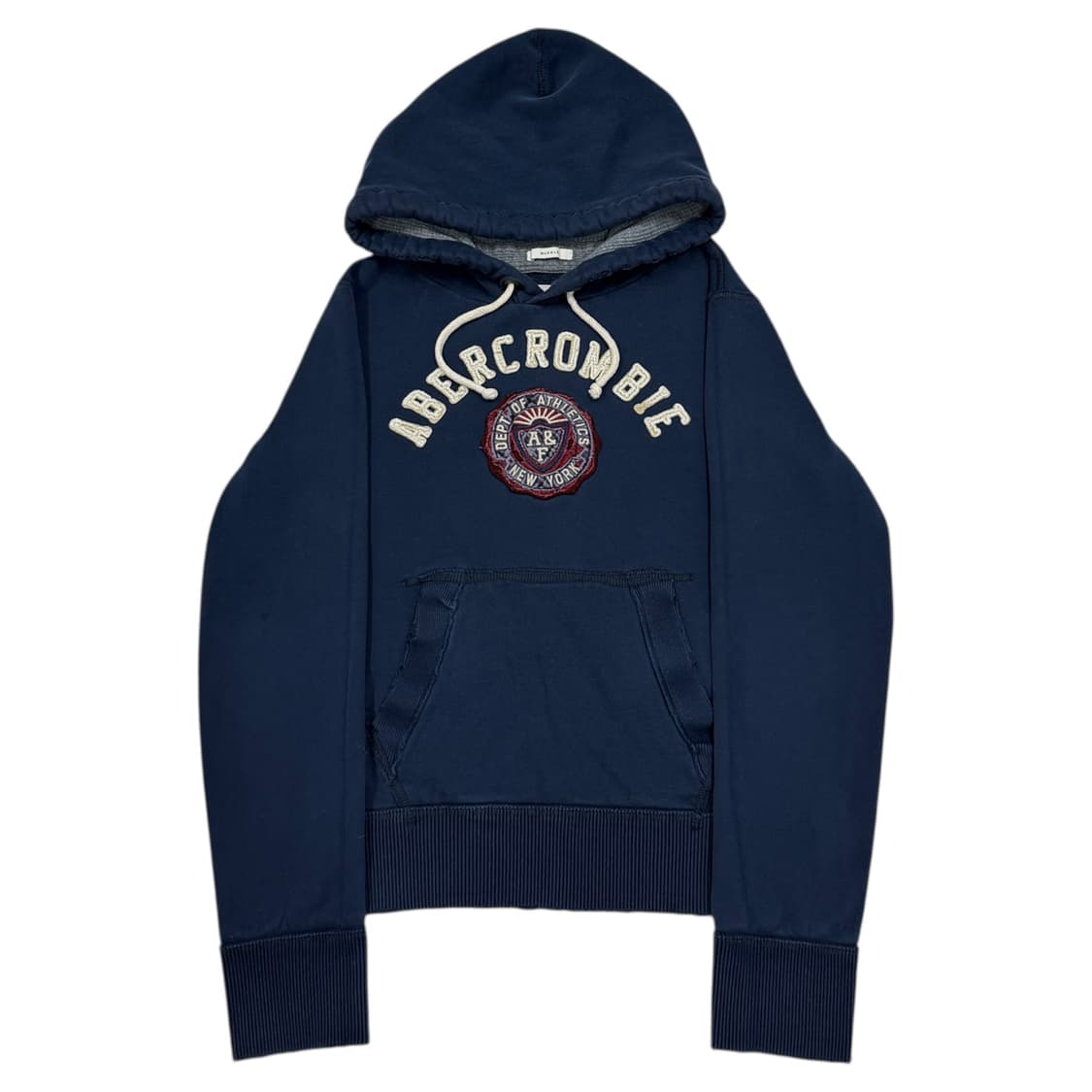 아베크롬비 빈티지 Y2K 데미지 그런지 스펠로고 기모 후드티 네이비 상품이미지1