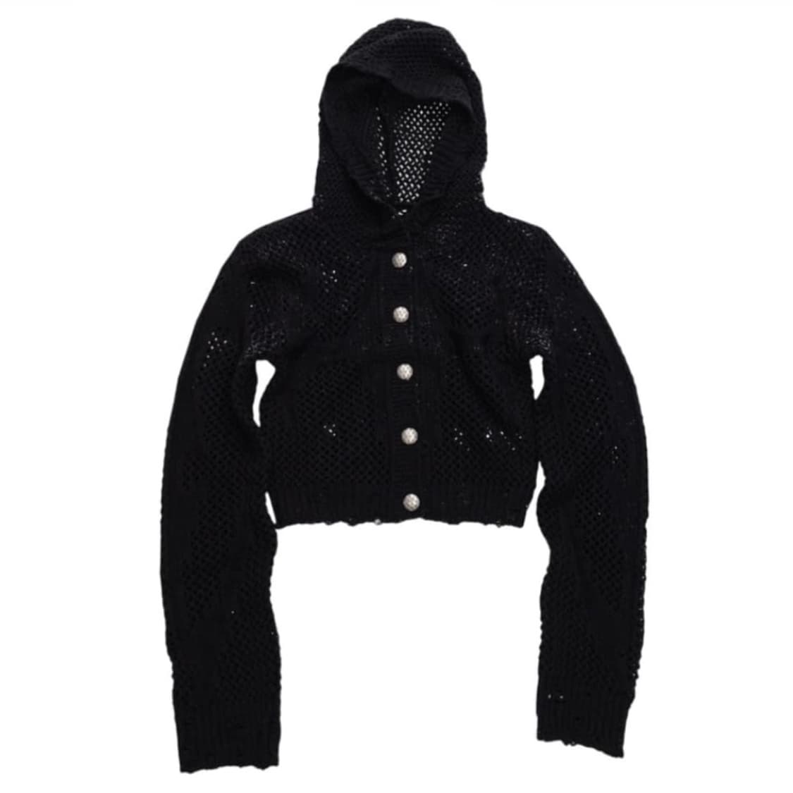 떠그클럽 크롭 니트 집업 상품이미지1