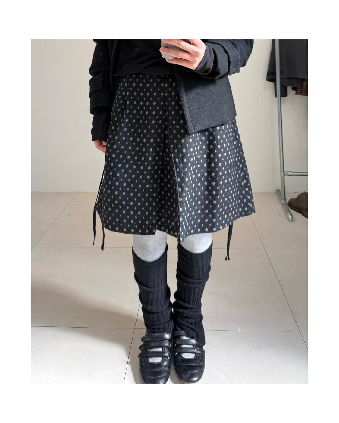 빈티지 도트 스커트 상품이미지1